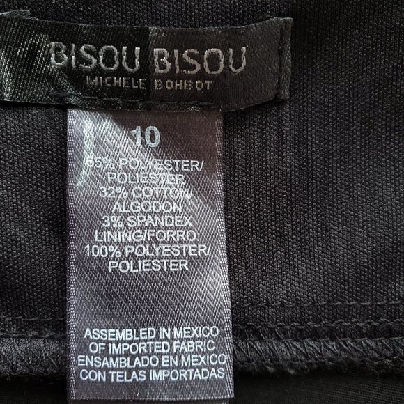 Bisou Bisou NWT Bandage Dress Black Satin Super Sexy Classy Cocktail Party Sz 10 - Picture 9 of 16